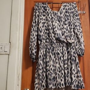 Juicy Couture Rebel Cheetah Silver Wrap Dress xl